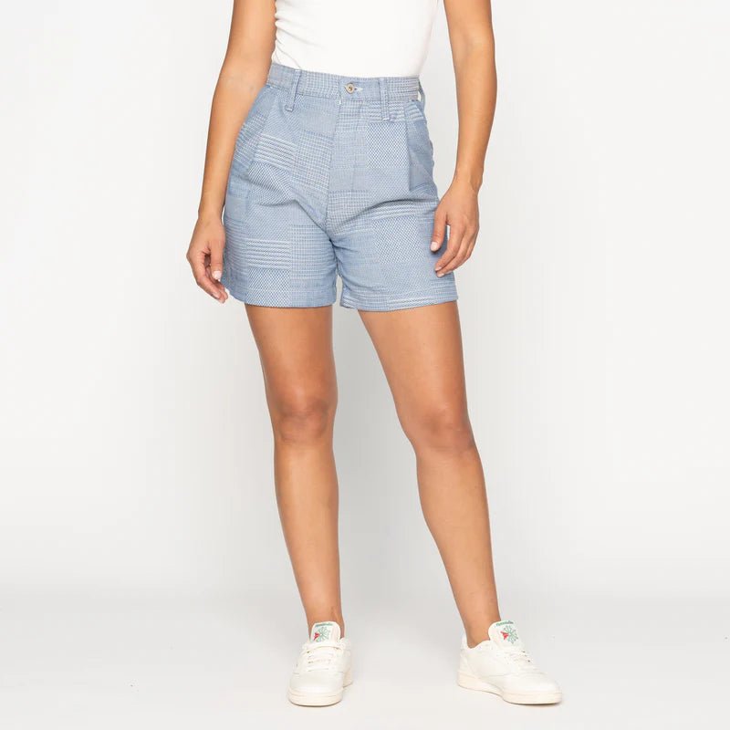 Naked & Famous Twin Pleat Shorts (Dobby Patchwork) - Victoire BoutiqueNaked & FamousShorts Ottawa Boutique Shopping Clothing