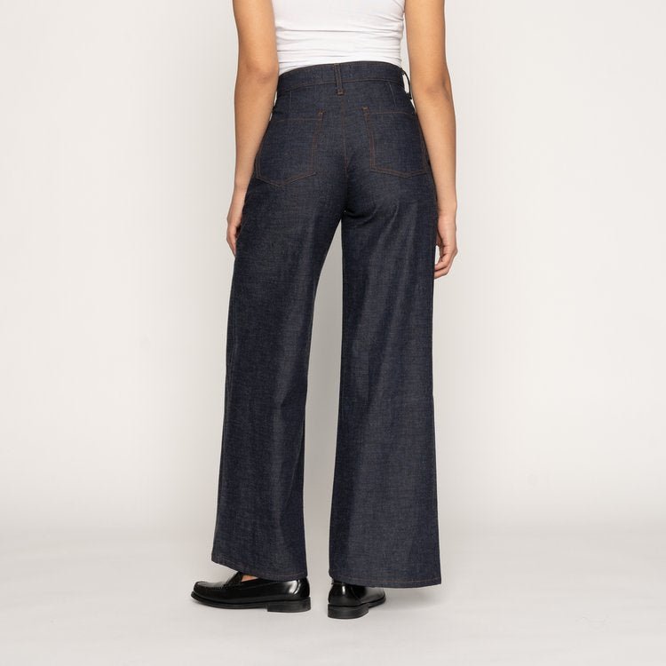 Naked & Famous Wide Leg Trouser (Indigo) - Victoire BoutiqueNaked & FamousBottoms Ottawa Boutique Shopping Clothing