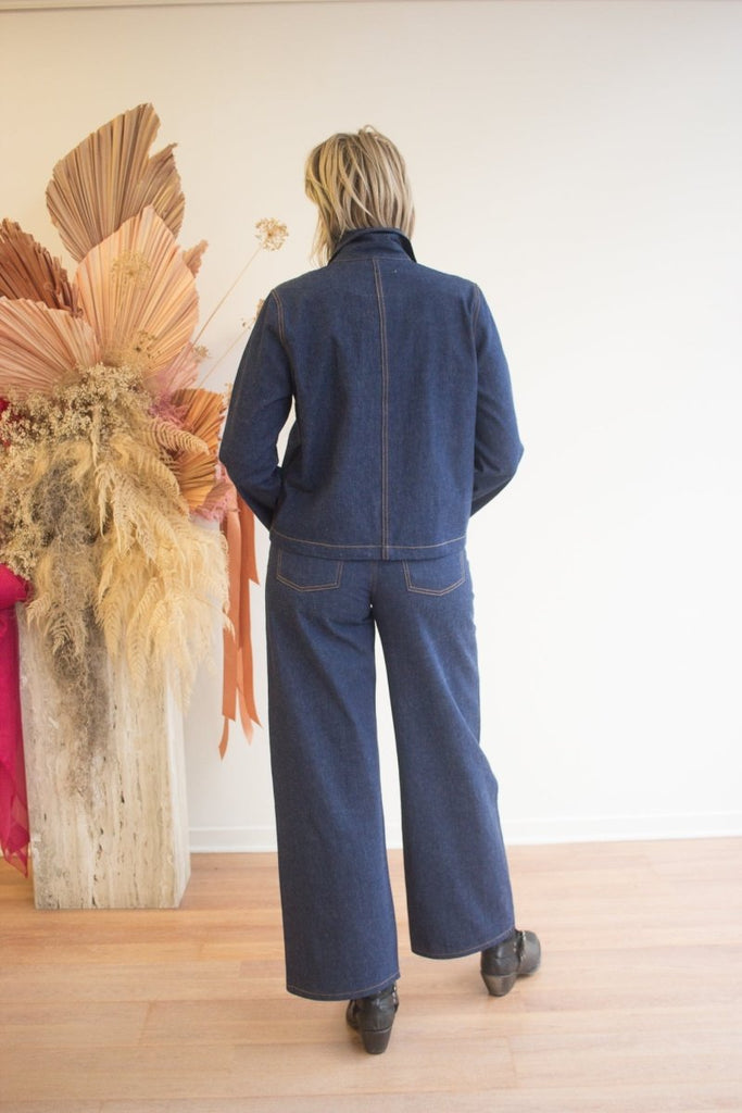 Naked & Famous Wide Wild West Jeans (Mid Indigo) - Victoire BoutiqueNaked & FamousDenim Ottawa Boutique Shopping Clothing