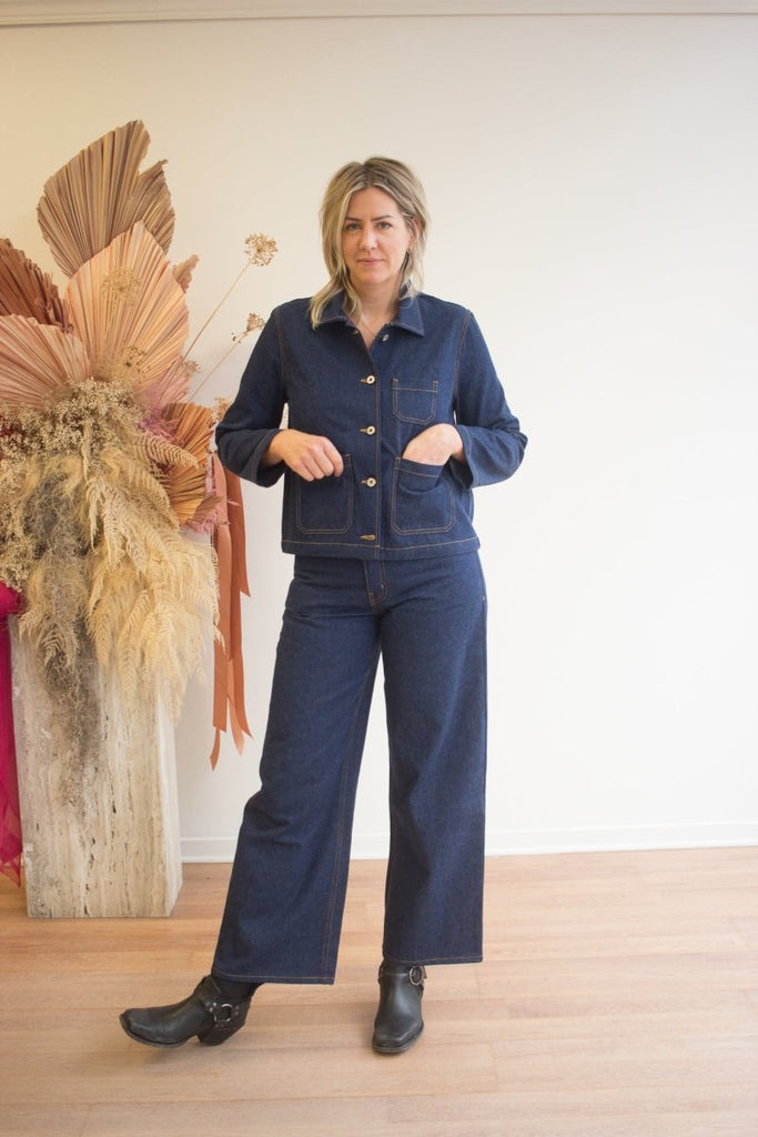 Naked & Famous Wide Wild West Jeans (Mid Indigo) - Victoire BoutiqueNaked & FamousDenim Ottawa Boutique Shopping Clothing