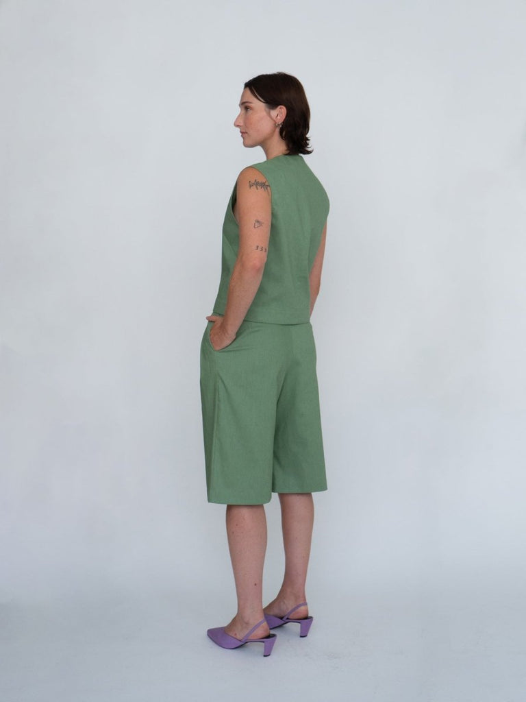 Odeyalo Bernie Vest - Green (Online Exclusive) - Victoire BoutiqueOdeyaloTops Ottawa Boutique Shopping Clothing