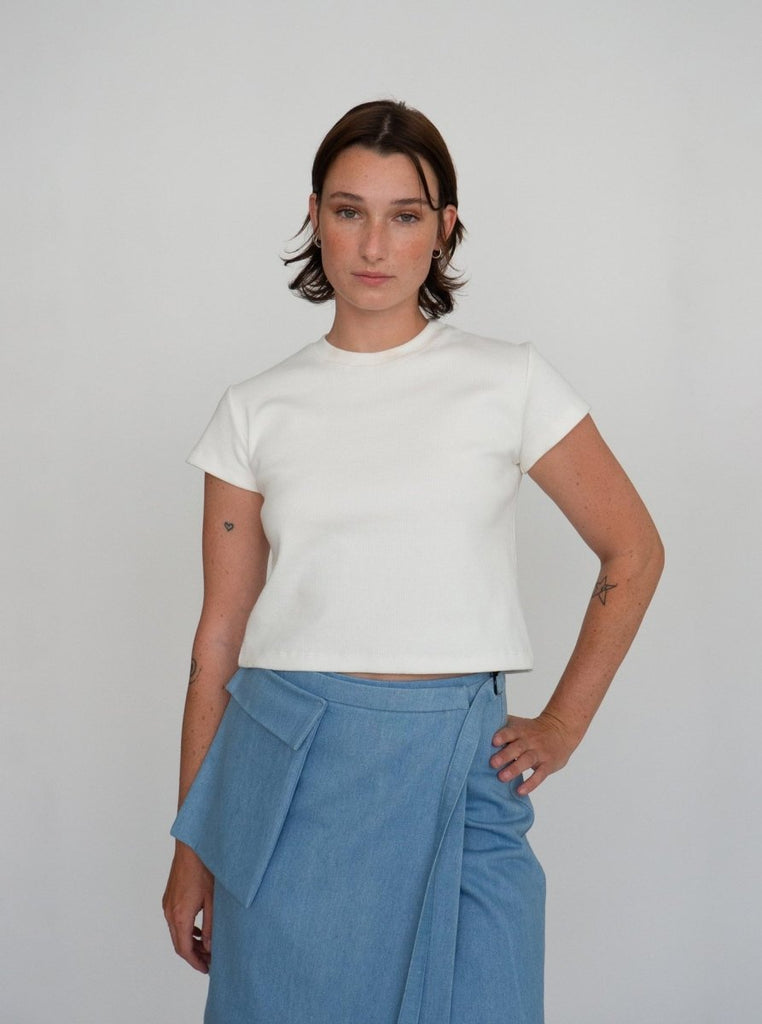 Odeyalo Brook T-Shirt (White) - Victoire BoutiqueOdeyaloTops Ottawa Boutique Shopping Clothing