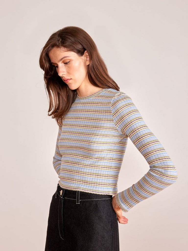 Odeyalo Pista Top - Blue Stripe (Online Exclusive) - Victoire BoutiqueOdeyaloTops Ottawa Boutique Shopping Clothing