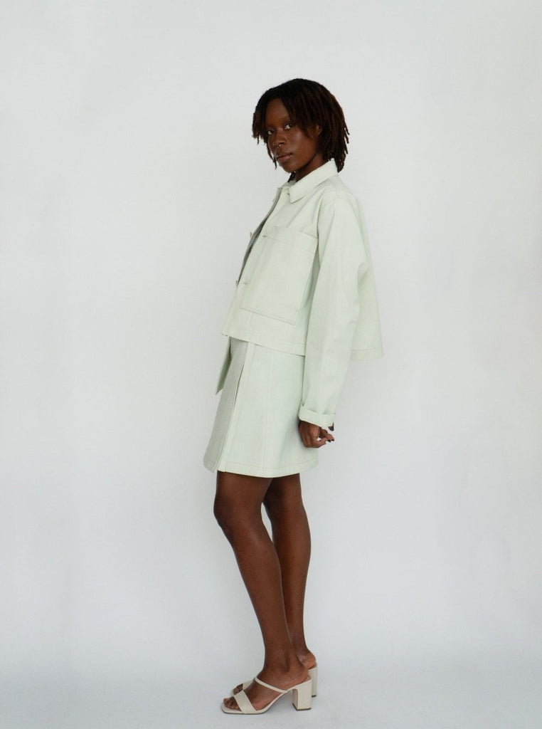 Odeyalo Segreta Jacket - Pale Green (Online Exclusive) - Victoire BoutiqueOdeyaloTops Ottawa Boutique Shopping Clothing