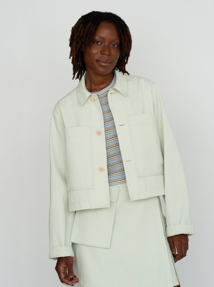 Odeyalo Segreta Jacket - Pale Green (Online Exclusive) - Victoire BoutiqueOdeyaloTops Ottawa Boutique Shopping Clothing