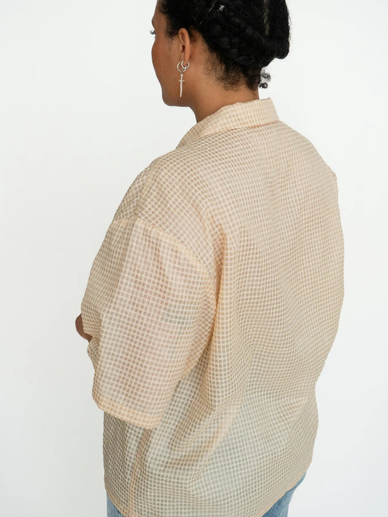 Odeyalo Tachido Shirt - Cream Plaid (Online Exclusive) - Victoire BoutiqueOdeyaloTops Ottawa Boutique Shopping Clothing