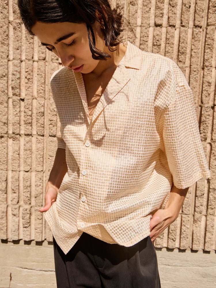 Odeyalo Tachido Shirt - Cream Plaid (Online Exclusive) - Victoire BoutiqueOdeyaloTops Ottawa Boutique Shopping Clothing