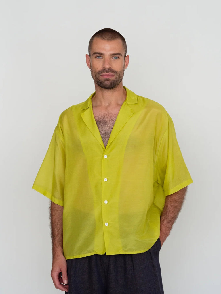 Odeyalo Tachido Shirt - Lime (Online Exclusive) - Victoire BoutiqueOdeyaloTops Ottawa Boutique Shopping Clothing