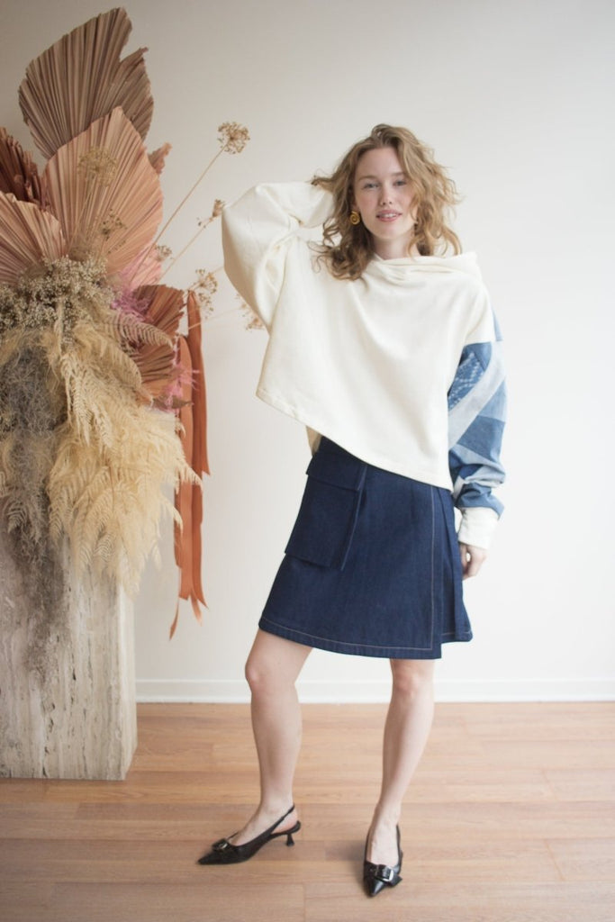 Odeyalo Toledo Skirt (Indigo Denim) - Victoire BoutiqueOdeyaloSkirts Ottawa Boutique Shopping Clothing