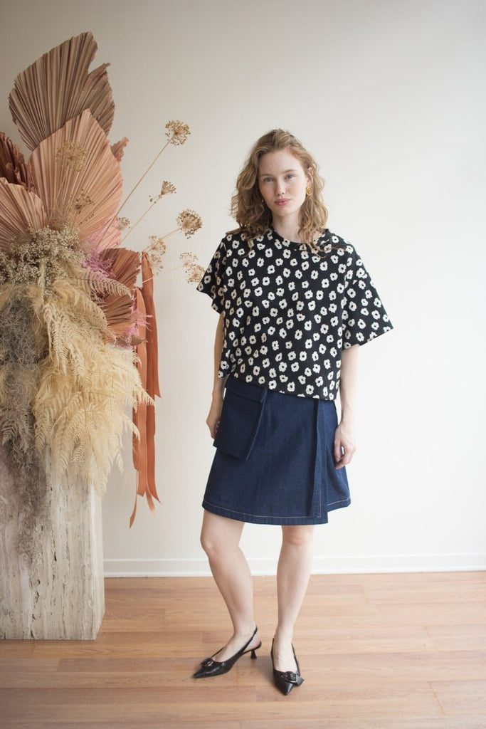 Odeyalo Toledo Skirt (Indigo Denim) - Victoire BoutiqueOdeyaloSkirts Ottawa Boutique Shopping Clothing