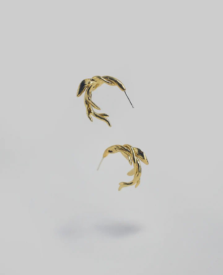 ORA - C Algae Twist Earrings (Brass) - Victoire BoutiqueORA - CEarrings Ottawa Boutique Shopping Clothing