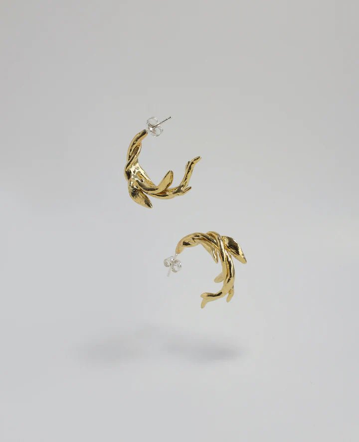 ORA - C Algae Twist Earrings (Brass) - Victoire BoutiqueORA - CEarrings Ottawa Boutique Shopping Clothing