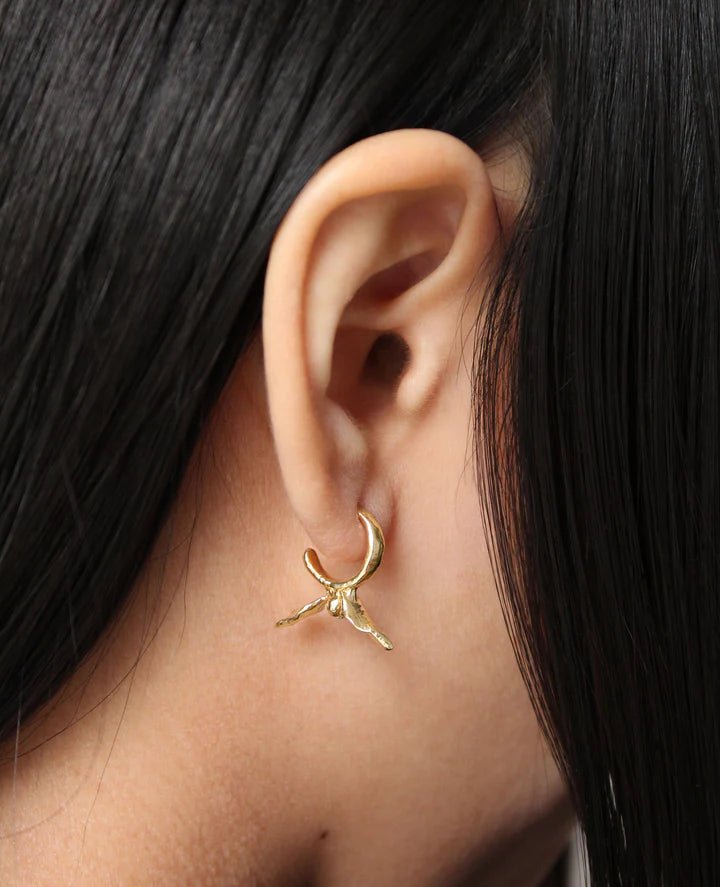 ORA - C Bloom Mini Hoops (Brass) - Victoire BoutiqueORA - CEarrings Ottawa Boutique Shopping Clothing