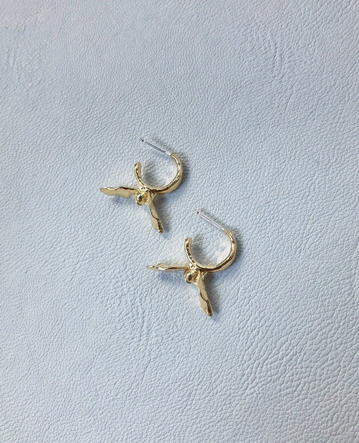 ORA - C Bloom Mini Hoops (Brass) - Victoire BoutiqueORA - CEarrings Ottawa Boutique Shopping Clothing