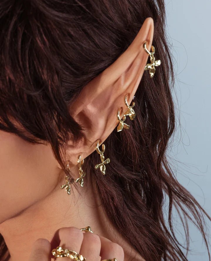 ORA - C Bloom Mini Hoops (Brass) - Victoire BoutiqueORA - CEarrings Ottawa Boutique Shopping Clothing