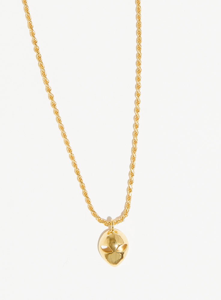 Par Ici Alien Head Pendant Necklace - Gold or Silver (In - Store) - Victoire BoutiquePar IciNecklaces Ottawa Boutique Shopping Clothing