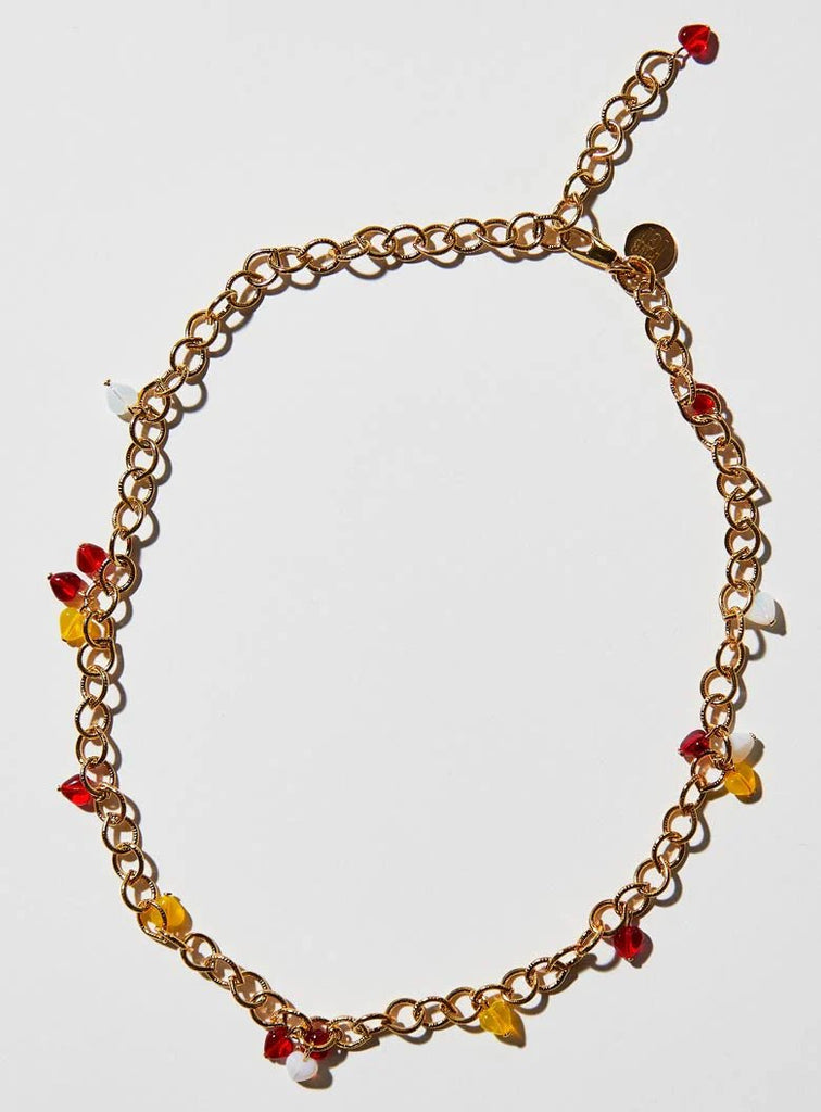 Par Ici Glass Heart Tassel Necklace - Multicolour (In - Store) - Victoire BoutiquePar IciNecklaces Ottawa Boutique Shopping Clothing