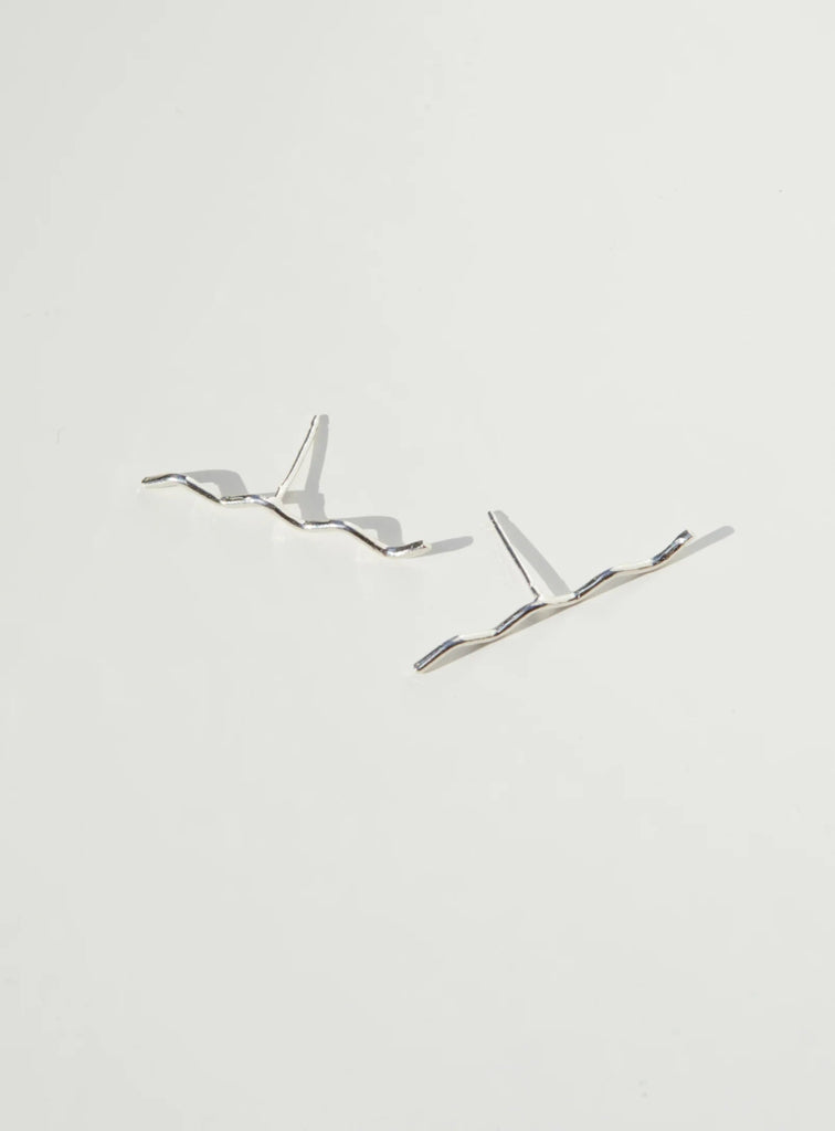 Par Ici Long Wave Studs - Gold or Silver (In - Store) - Victoire BoutiquePar IciEarrings Ottawa Boutique Shopping Clothing