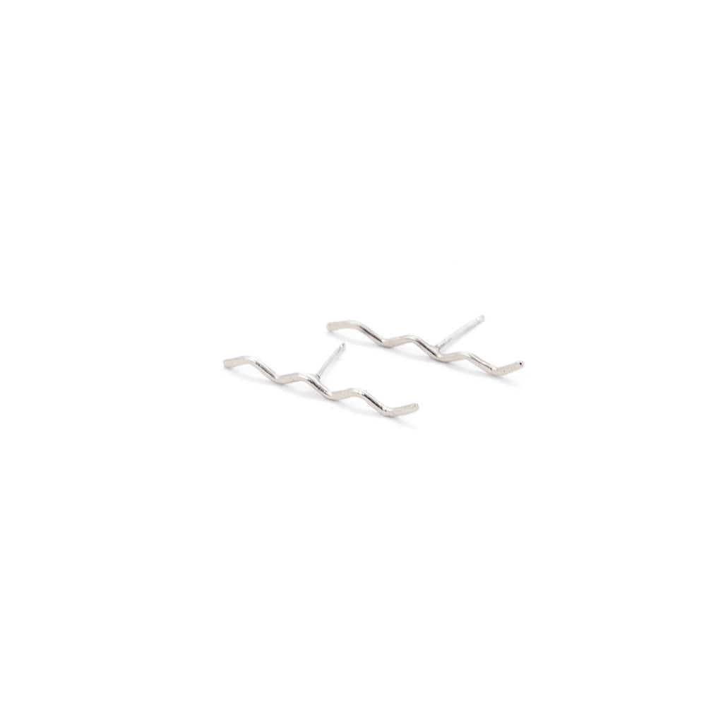 Par Ici Long Wave Studs - Gold or Silver (In - Store) - Victoire BoutiquePar IciEarrings Ottawa Boutique Shopping Clothing