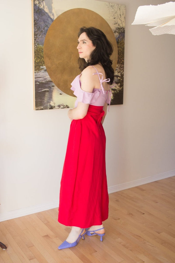 Rightful Owner Alexa Dress (Lilac/Red) - Victoire BoutiqueRightful OwnerDresses Ottawa Boutique Shopping Clothing
