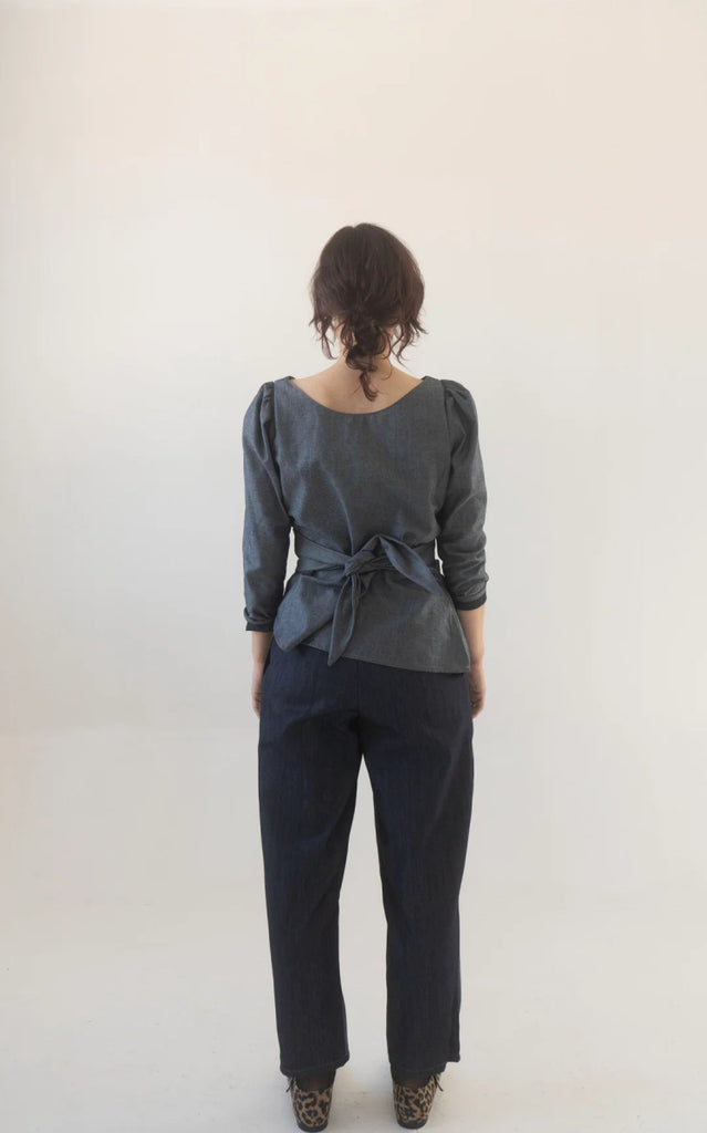 Rightful Owner Clara Blouse (Denim) - Victoire BoutiqueRightful OwnerTops Ottawa Boutique Shopping Clothing