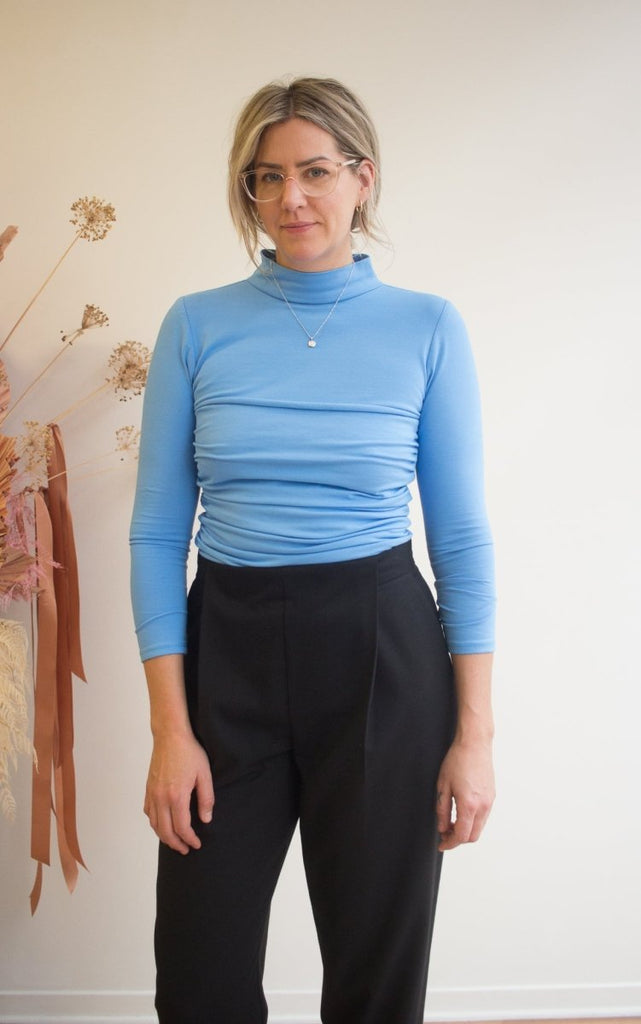 Rightful Owner Corset Turtleneck (Blue) - Victoire BoutiqueRightful OwnerTops Ottawa Boutique Shopping Clothing