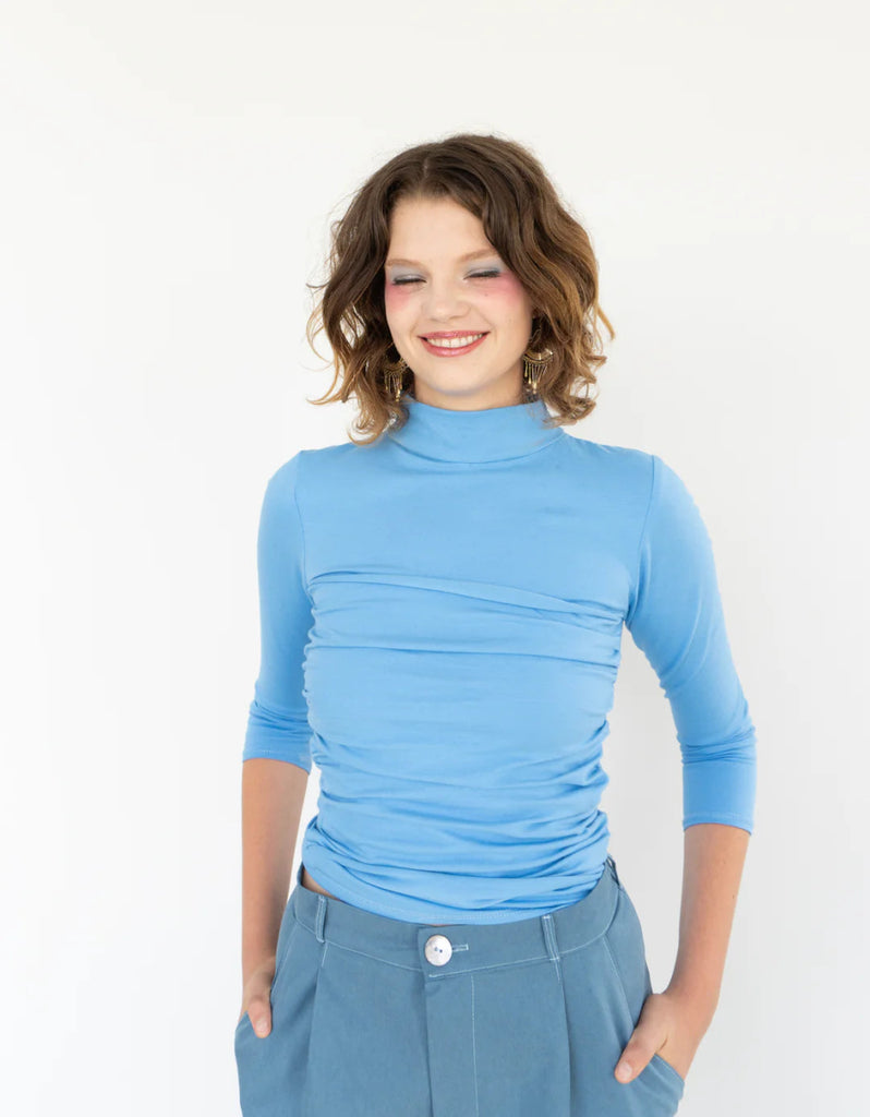 Rightful Owner Corset Turtleneck (Blue) - Victoire BoutiqueRightful OwnerTops Ottawa Boutique Shopping Clothing