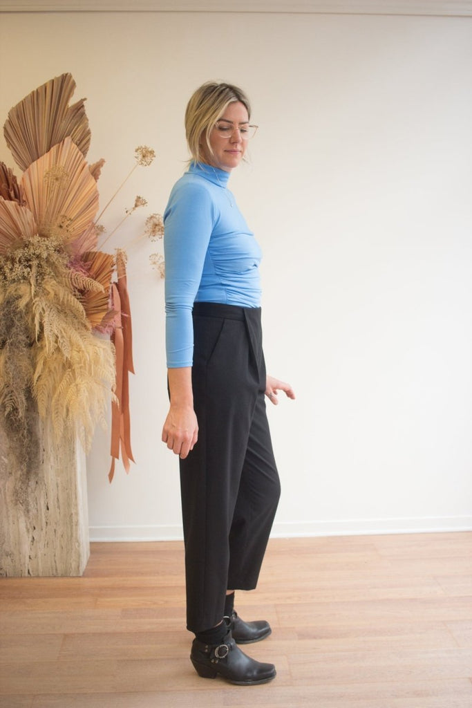 Rightful Owner Corset Turtleneck (Blue) - Victoire BoutiqueRightful OwnerTops Ottawa Boutique Shopping Clothing