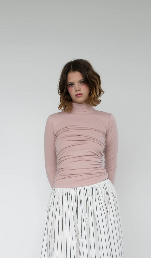 Rightful Owner Corset Turtleneck (Blush Pink) - Victoire BoutiqueRightful OwnerTops Ottawa Boutique Shopping Clothing