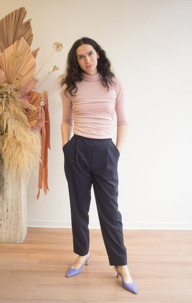 Rightful Owner Corset Turtleneck (Blush Pink) - Victoire BoutiqueRightful OwnerTops Ottawa Boutique Shopping Clothing