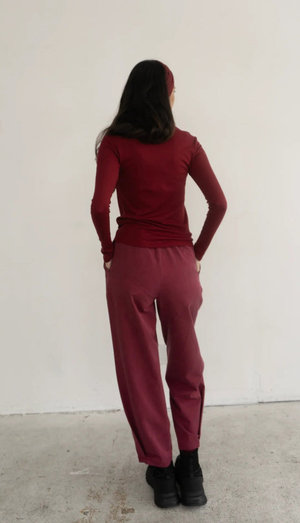 Rightful Owner Merino Wool Base Layer (Burgundy) - Victoire BoutiqueRightful OwnerTops Ottawa Boutique Shopping Clothing