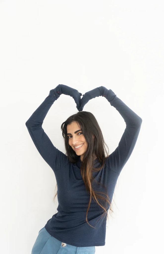 Rightful Owner Merino Wool Base Layer (Navy) - Victoire BoutiqueRightful OwnerTops Ottawa Boutique Shopping Clothing