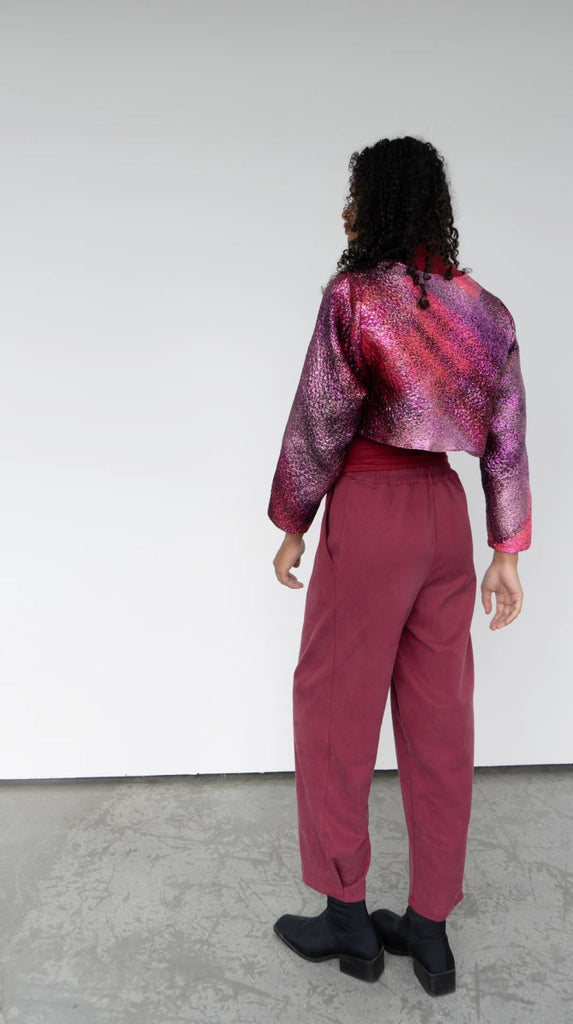 Rightful Owner Tucked Trouser (Merlot) - Victoire BoutiqueRightful OwnerPants Ottawa Boutique Shopping Clothing