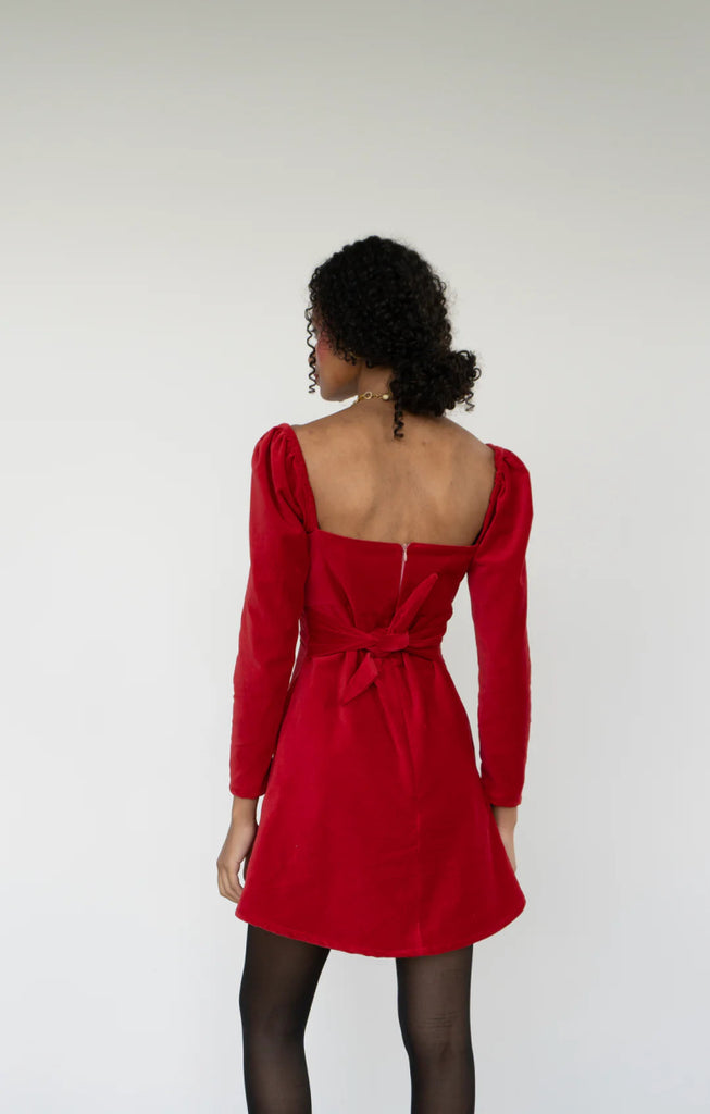 Rightful Owner Veda Dress (Red Velvet) - Victoire BoutiqueRightful OwnerDresses Ottawa Boutique Shopping Clothing