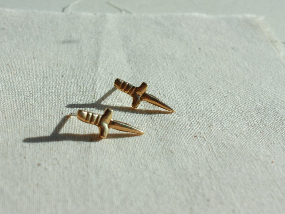 Rowe Dagger Studs (Brass or Silver) - Victoire BoutiqueRoweEarrings Ottawa Boutique Shopping Clothing