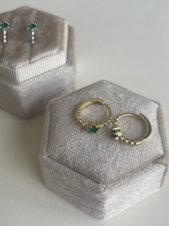 Second Aura In Bloom Huggies (Gold or Silver) - Victoire BoutiqueSecond AuraEarrings Ottawa Boutique Shopping Clothing