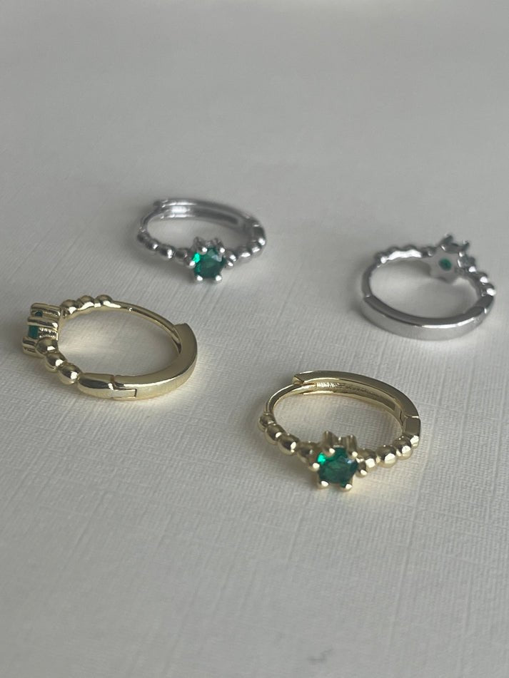 Second Aura In Bloom Huggies (Gold or Silver) - Victoire BoutiqueSecond AuraEarrings Ottawa Boutique Shopping Clothing