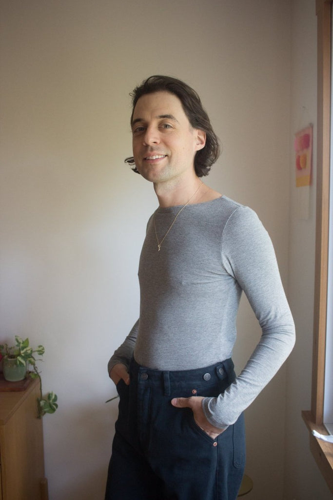 Smoking Lily Nanette Top (Grey Microstripe) - Victoire BoutiqueSmoking LilyShirts & Tops Ottawa Boutique Shopping Clothing