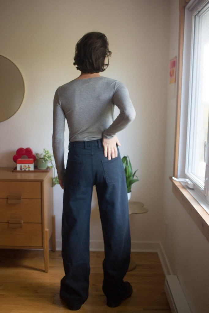 Smoking Lily Nanette Top (Grey Microstripe) - Victoire BoutiqueSmoking LilyShirts & Tops Ottawa Boutique Shopping Clothing