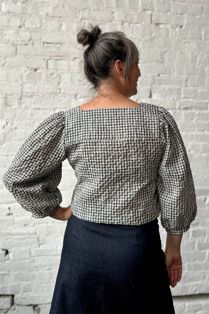 Smoking Lily Paska Blouse (Gingham Grey) - Victoire BoutiqueSmoking LilyShirts & Tops Ottawa Boutique Shopping Clothing