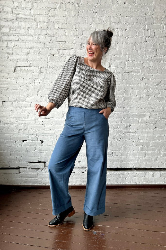 Smoking Lily Paska Blouse (Gingham Grey) - Victoire BoutiqueSmoking LilyShirts & Tops Ottawa Boutique Shopping Clothing