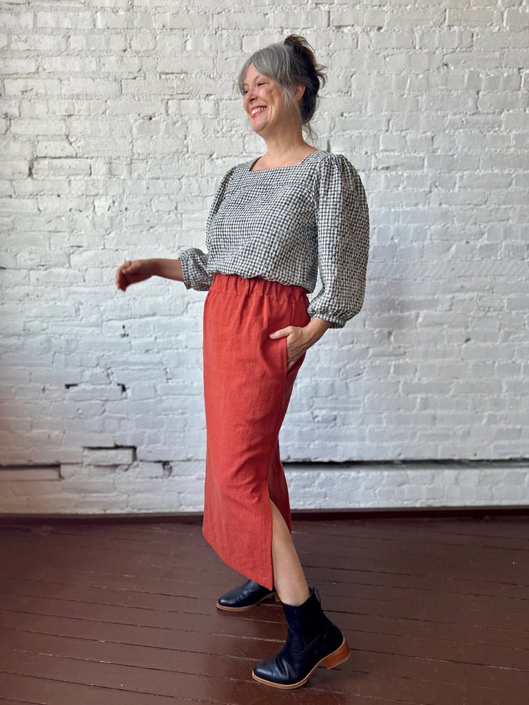 Smoking Lily Paska Blouse (Gingham Grey) - Victoire BoutiqueSmoking LilyShirts & Tops Ottawa Boutique Shopping Clothing