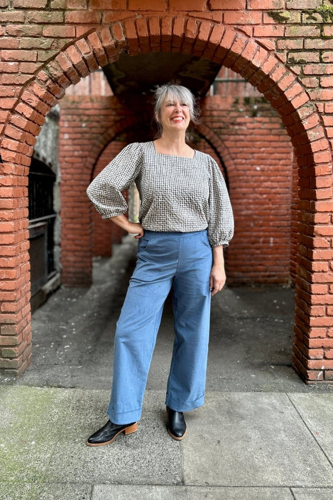 Smoking Lily Paska Blouse (Gingham Grey) - Victoire BoutiqueSmoking LilyShirts & Tops Ottawa Boutique Shopping Clothing