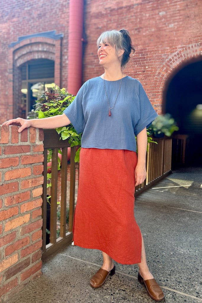 Smoking Lily The Narrows Skirt (Burnt Orange) - Victoire BoutiqueSmoking LilySkirts Ottawa Boutique Shopping Clothing