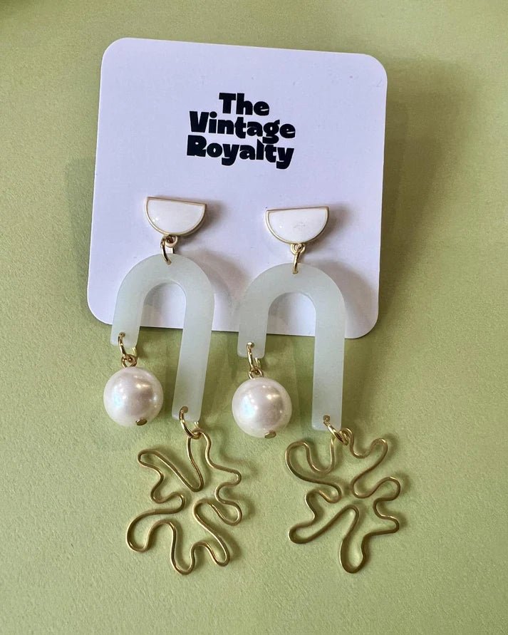 The Vintage Royalty Nima Earrings (Minty) - Victoire BoutiqueThe Vintage RoyaltyEarrings Ottawa Boutique Shopping Clothing