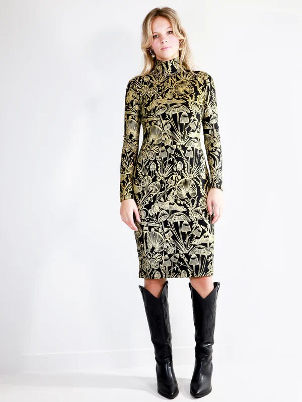 Thief & Bandit Bandit Dress (Gold Shroomed) - Victoire BoutiqueThief & BanditDresses Ottawa Boutique Shopping Clothing