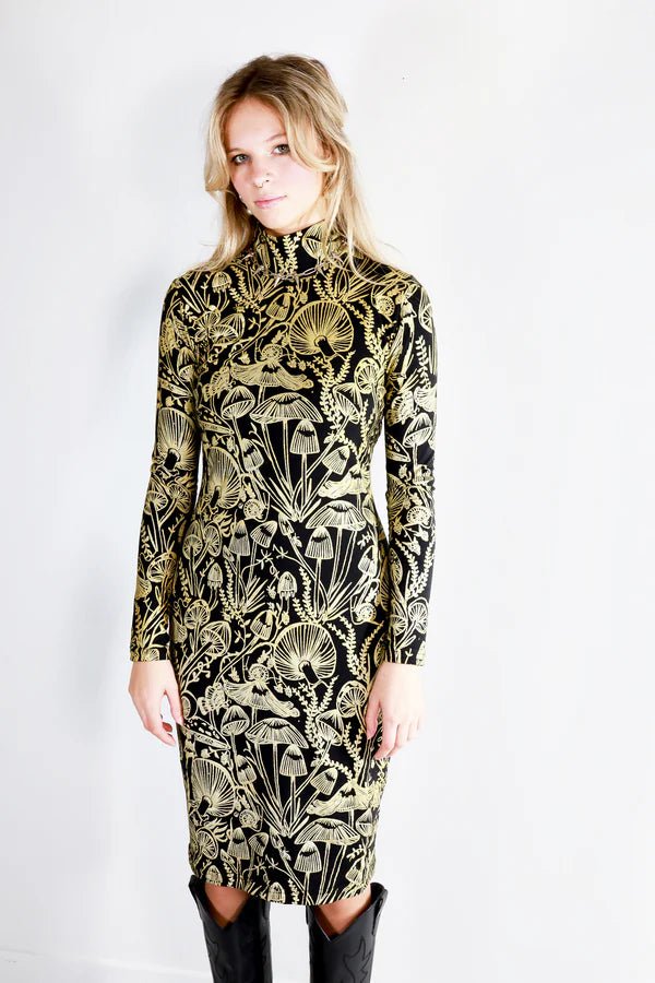 Thief & Bandit Bandit Dress (Gold Shroomed) - Victoire BoutiqueThief & BanditDresses Ottawa Boutique Shopping Clothing