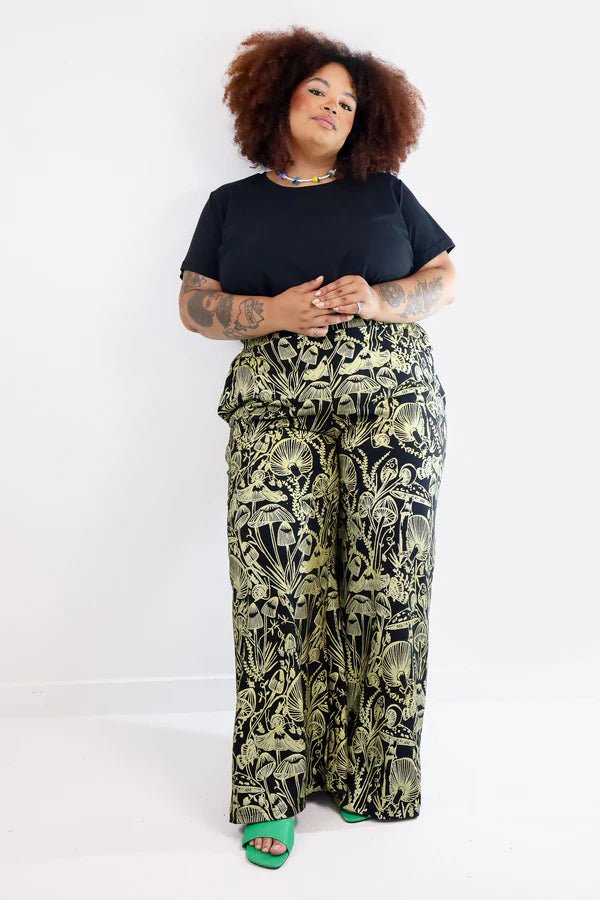 Thief & Bandit High Waisted Pants (Gold Shroomed) - Victoire BoutiqueThief & BanditPants Ottawa Boutique Shopping Clothing