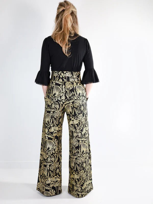 Thief & Bandit High Waisted Pants (Gold Shroomed) - Victoire BoutiqueThief & BanditPants Ottawa Boutique Shopping Clothing