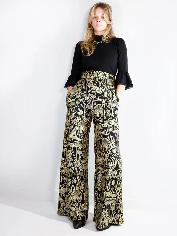 Thief & Bandit High Waisted Pants (Gold Shroomed) - Victoire BoutiqueThief & BanditPants Ottawa Boutique Shopping Clothing